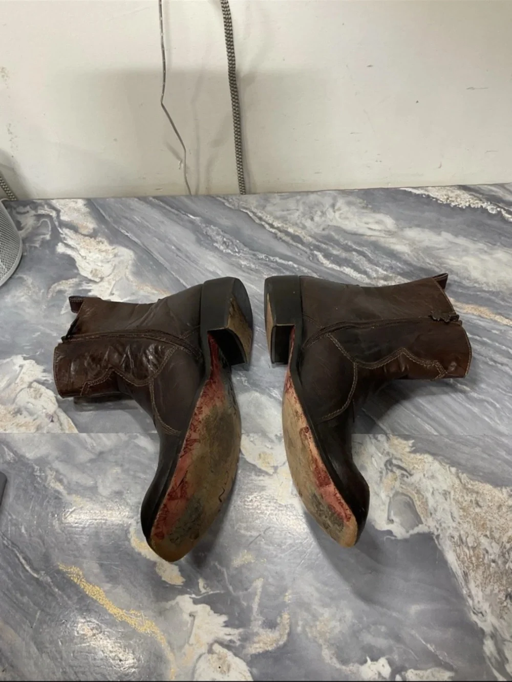 Mark Nason Zipper Leather Dragon Boots Made in Italy size 11 - Picture 6 of 13